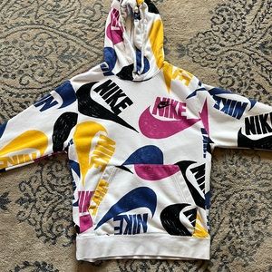 Mens Fleece Hoodie with Pockets Multicolor Large Big Swoosh